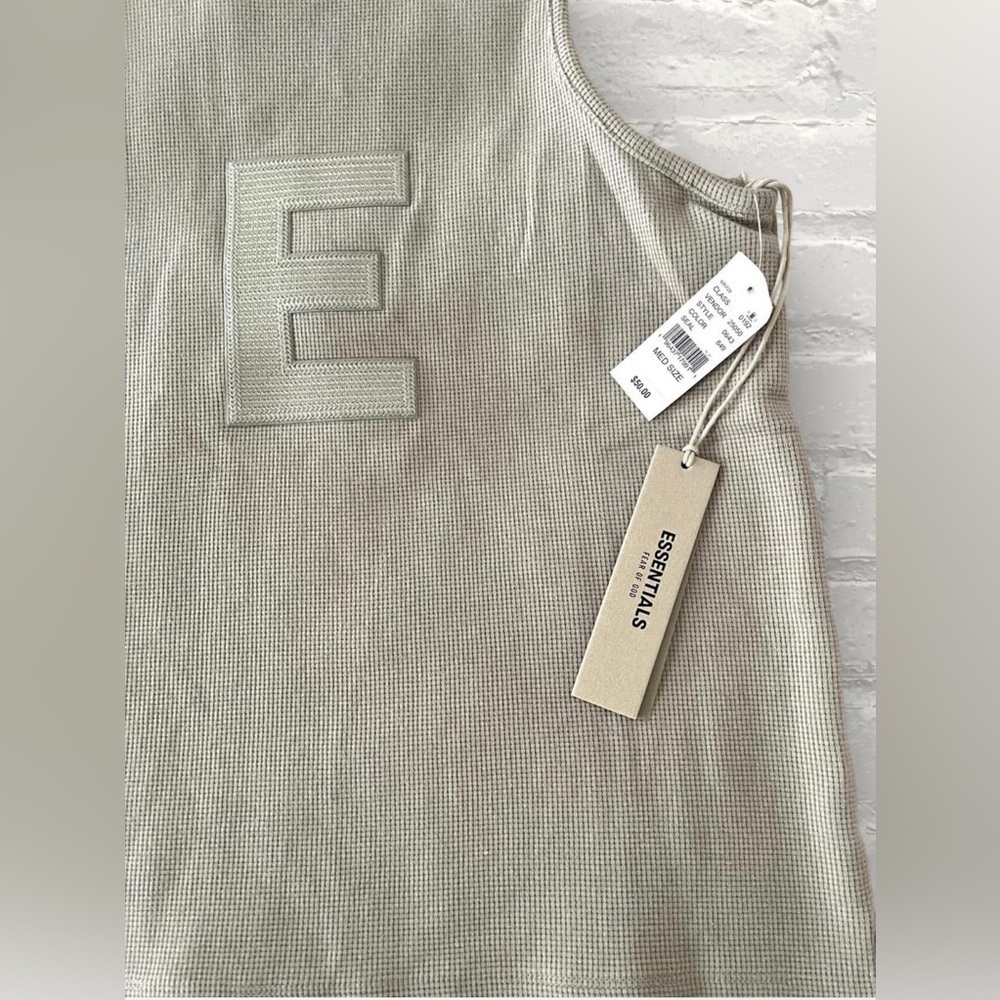 Fear of God Essentials Waffle Tank ‘Seal’ - Picture 5 of 8